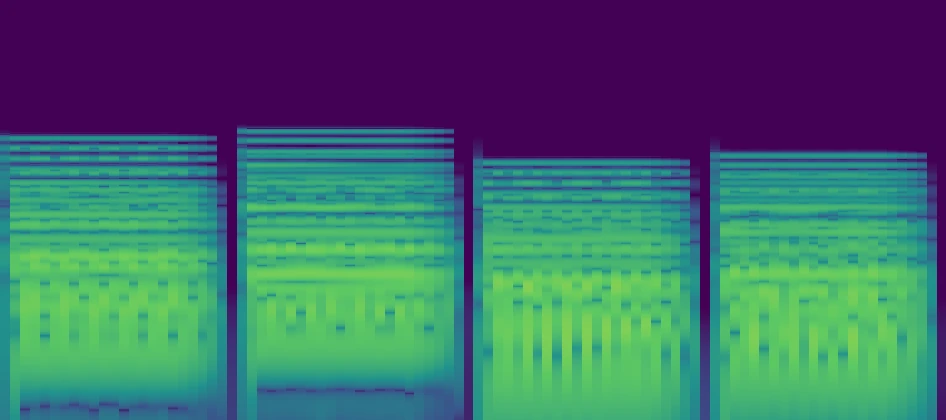 Full-width variable-Q history of the arpeggiated extended-chord piano roll